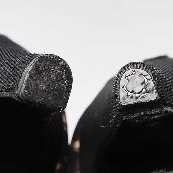 Chanel Black Mesh/Tweed Cap Toe Pumps Size 8/38.5 - Picture 5 of 5